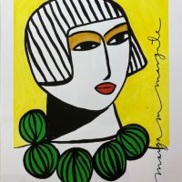 Girl in Green Necklace