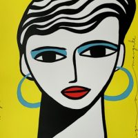 Girl in Hoops (screen print)