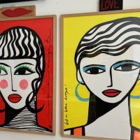 Girl in Hoops (screen print) - Image 3