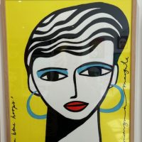 Girl in Hoops (screen print) - Image 2