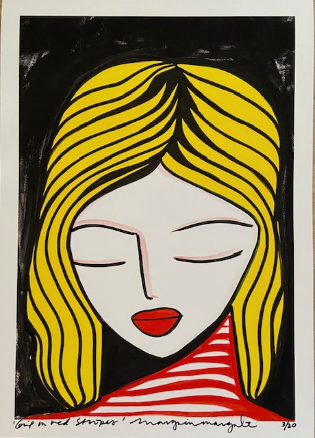 Girl in Red Stripes