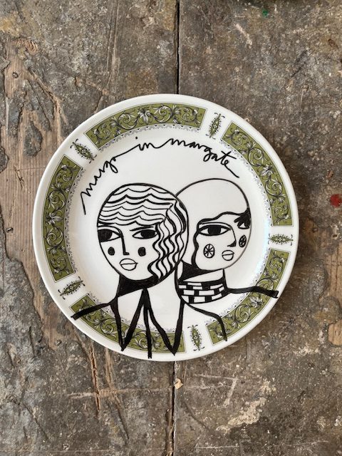 two girls plate