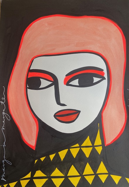 girl with pink hair
