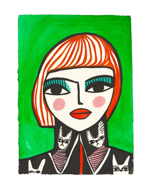 Girl with Cat Shirt