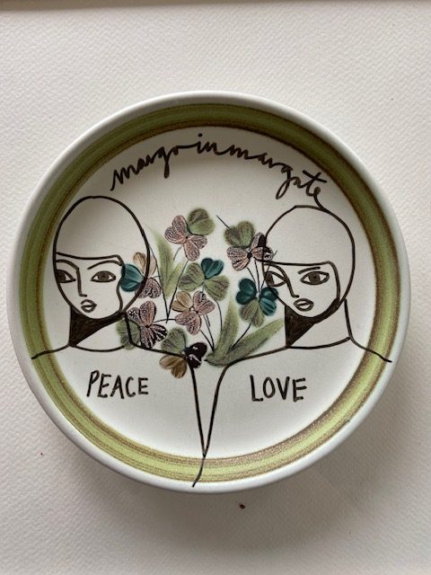 peace and love plate