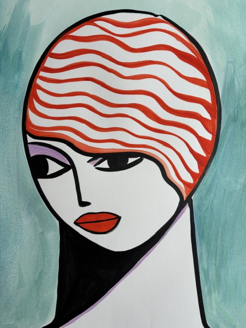 swimmer (painting) - Image 5