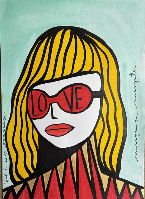Girl in LOVE glasses (painting ) - Image 5