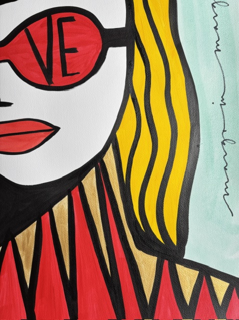 Girl in LOVE glasses (painting ) - Image 4