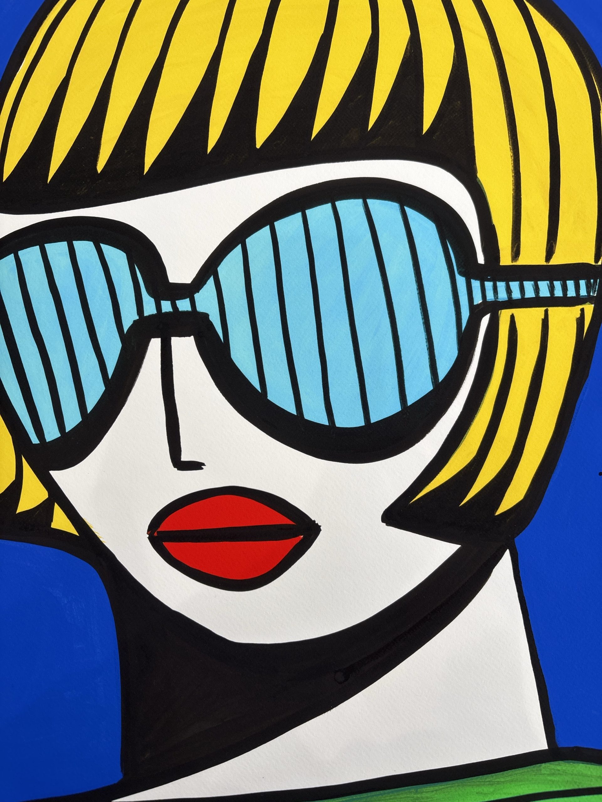 Girl in yellow bob