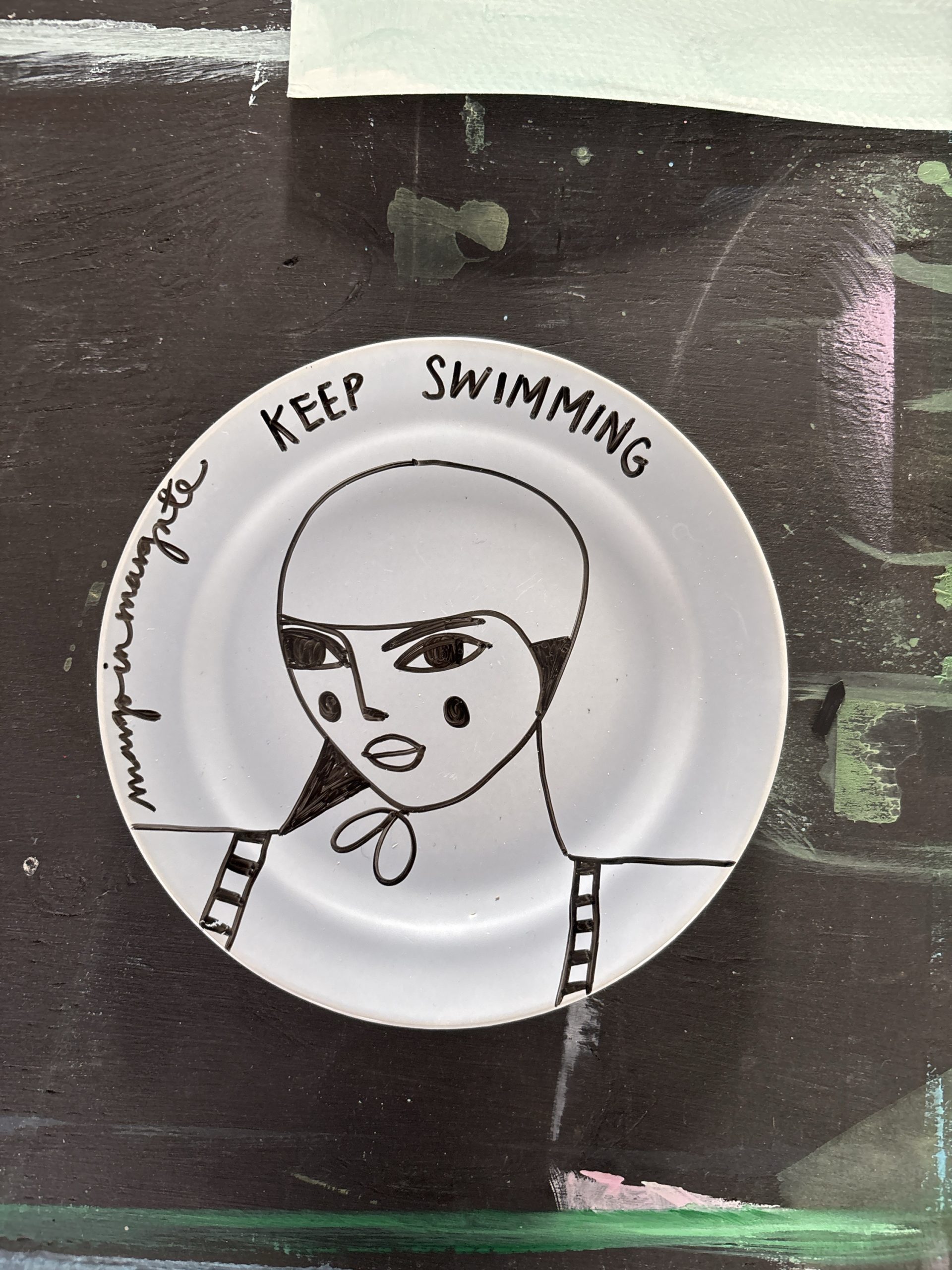 Keep swimming plate